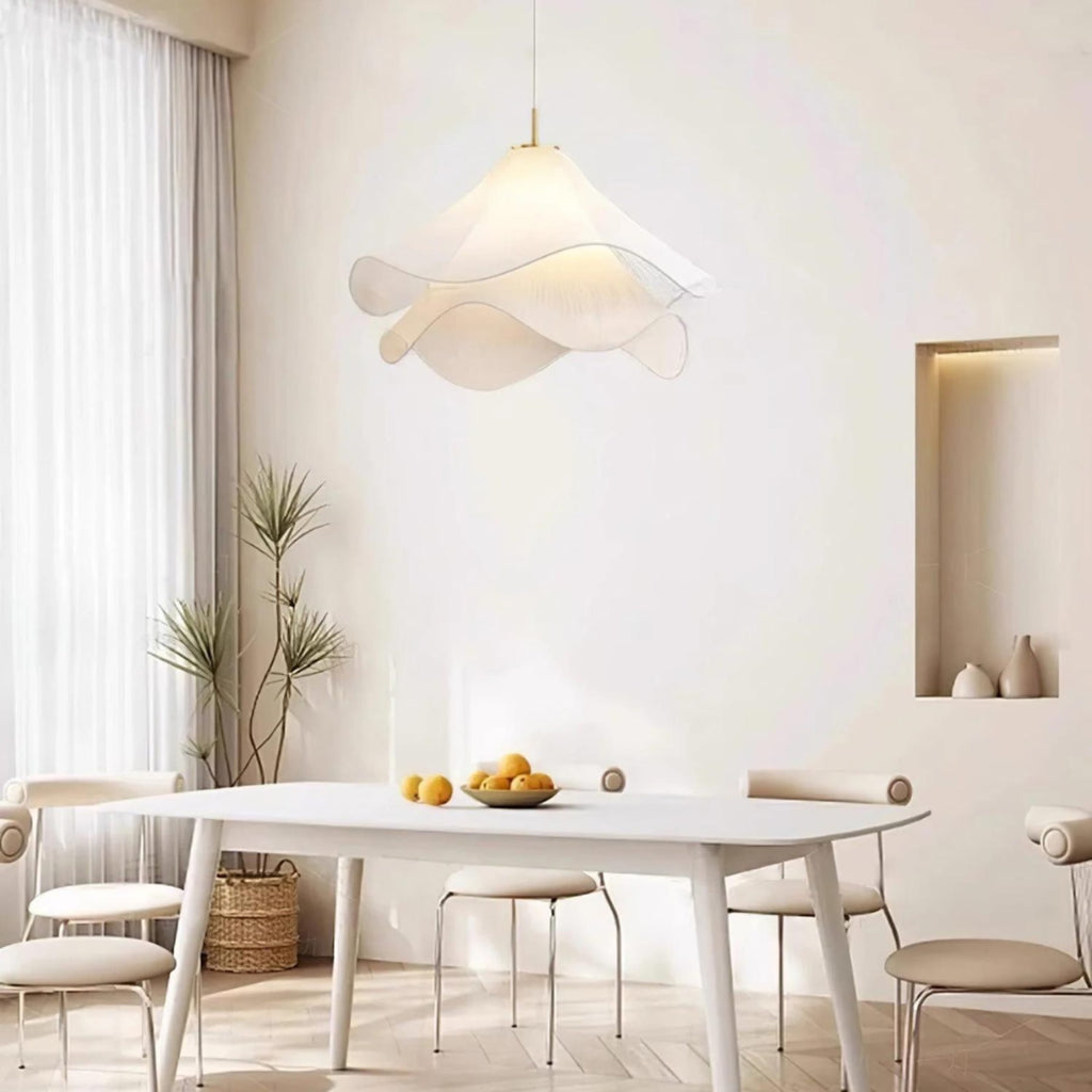 Contemporary Fabric Pendant Light With Dimmable Color Options for Living Room — Greenwich Home & Living