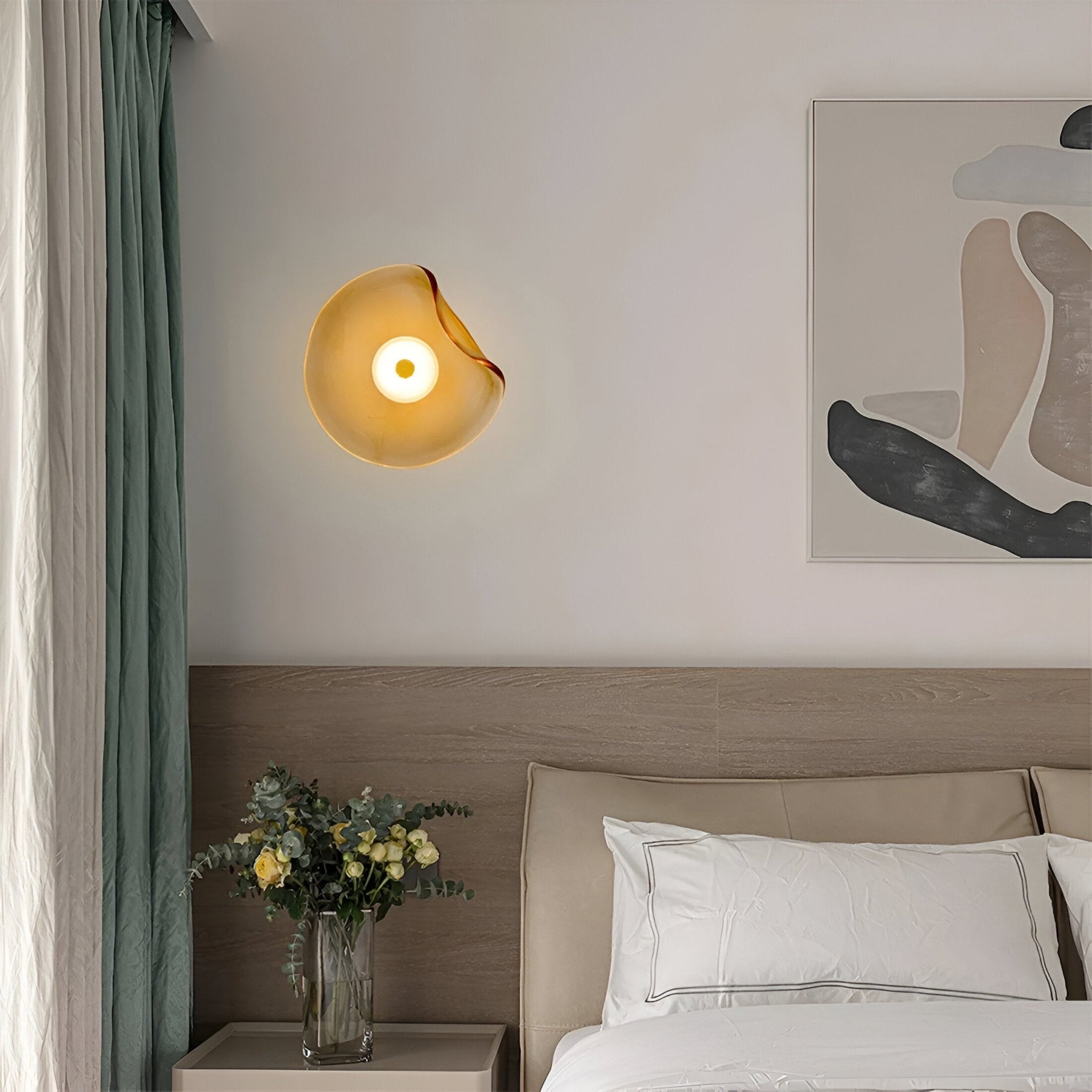 Contemporary Glass Wall Light for Living Room and Bedroom — Greenwich Home & Living