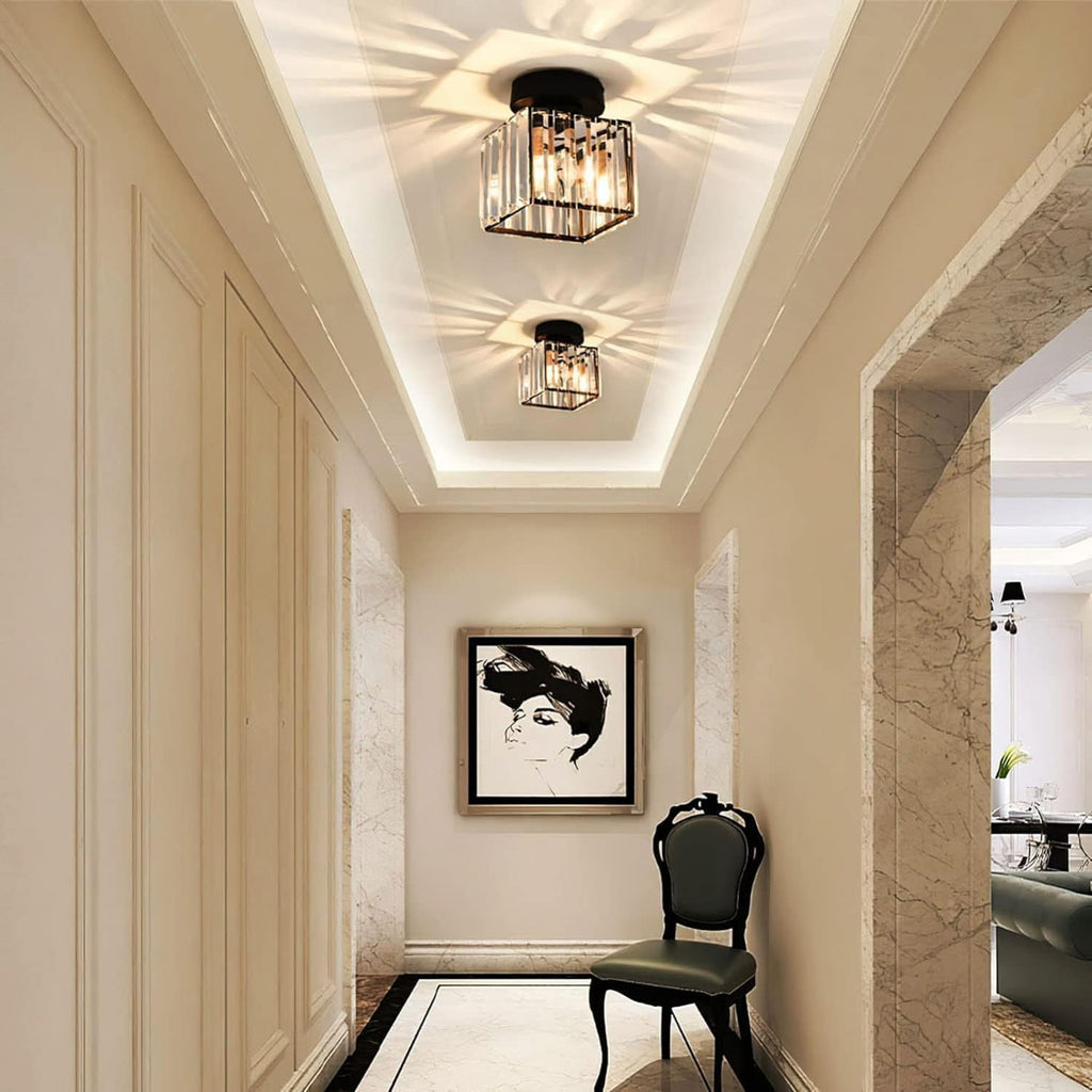 Classic Acrylic Semi-Flush Mount Ceiling Light for Hallway and Bedroom — Greenwich Home & Living