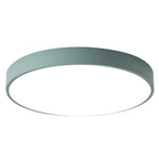 Minimalist Metal Flush Mount Ceiling Light With Tri-Color Dimming in Green — Greenwich Home & Living