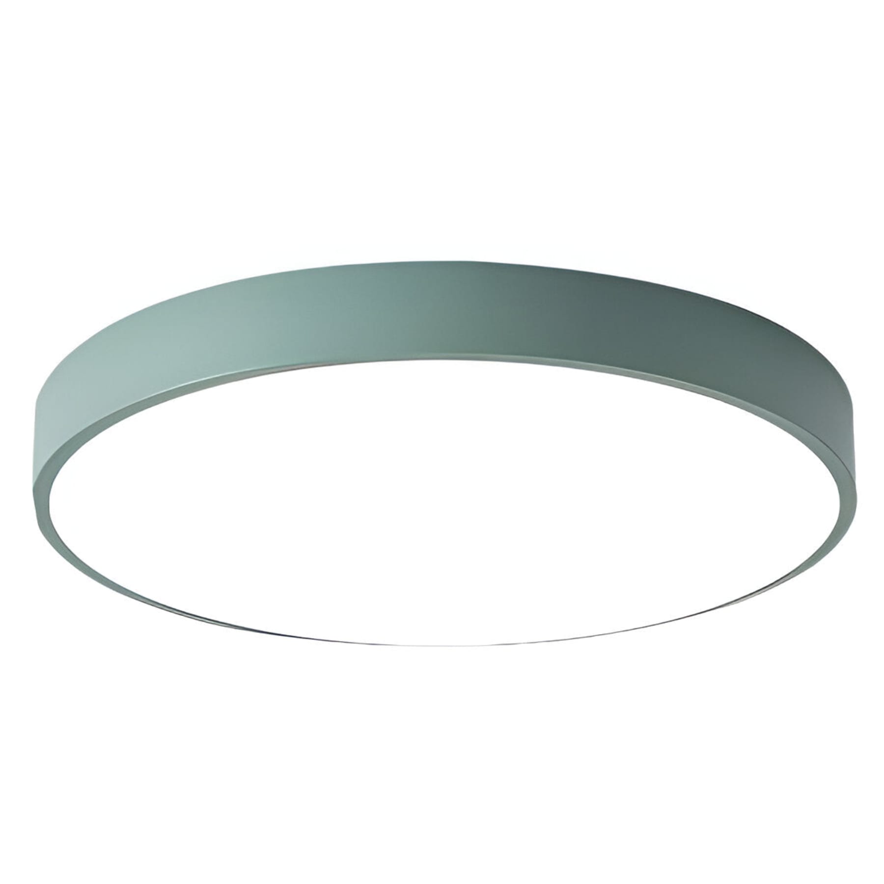 Minimalist Metal Flush Mount Ceiling Light With Tri-Color Dimming in Green — Greenwich Home & Living