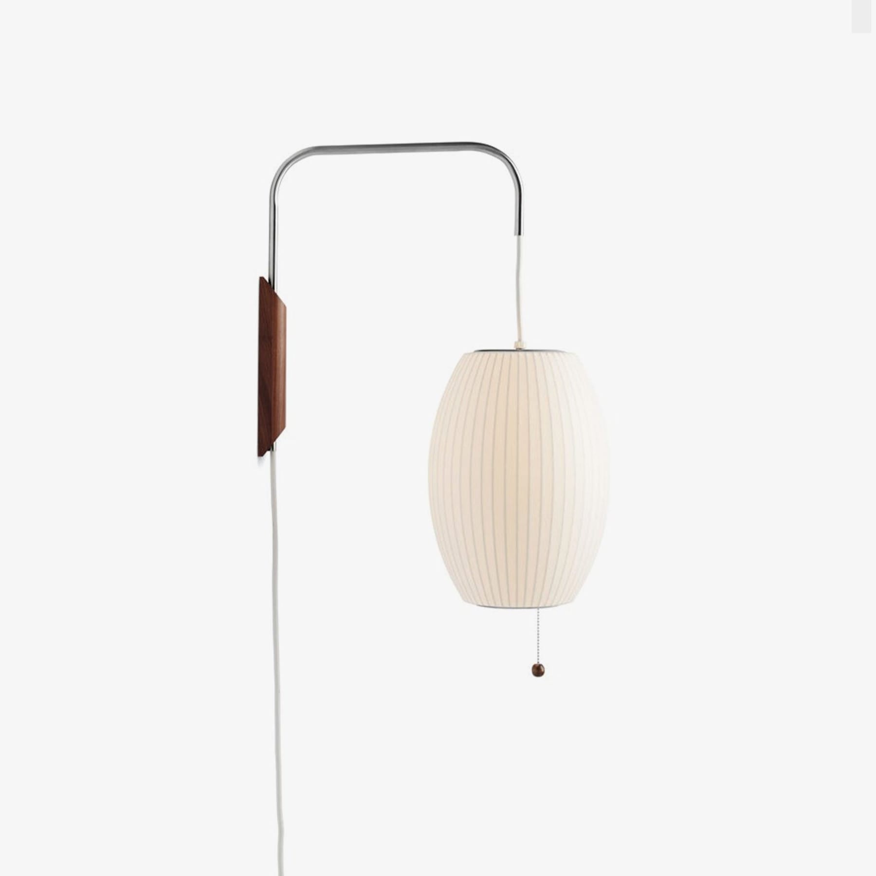 Modern Silk and Walnut Wood Wall Light for Bedroom and Living Room — Greenwich Home & Living