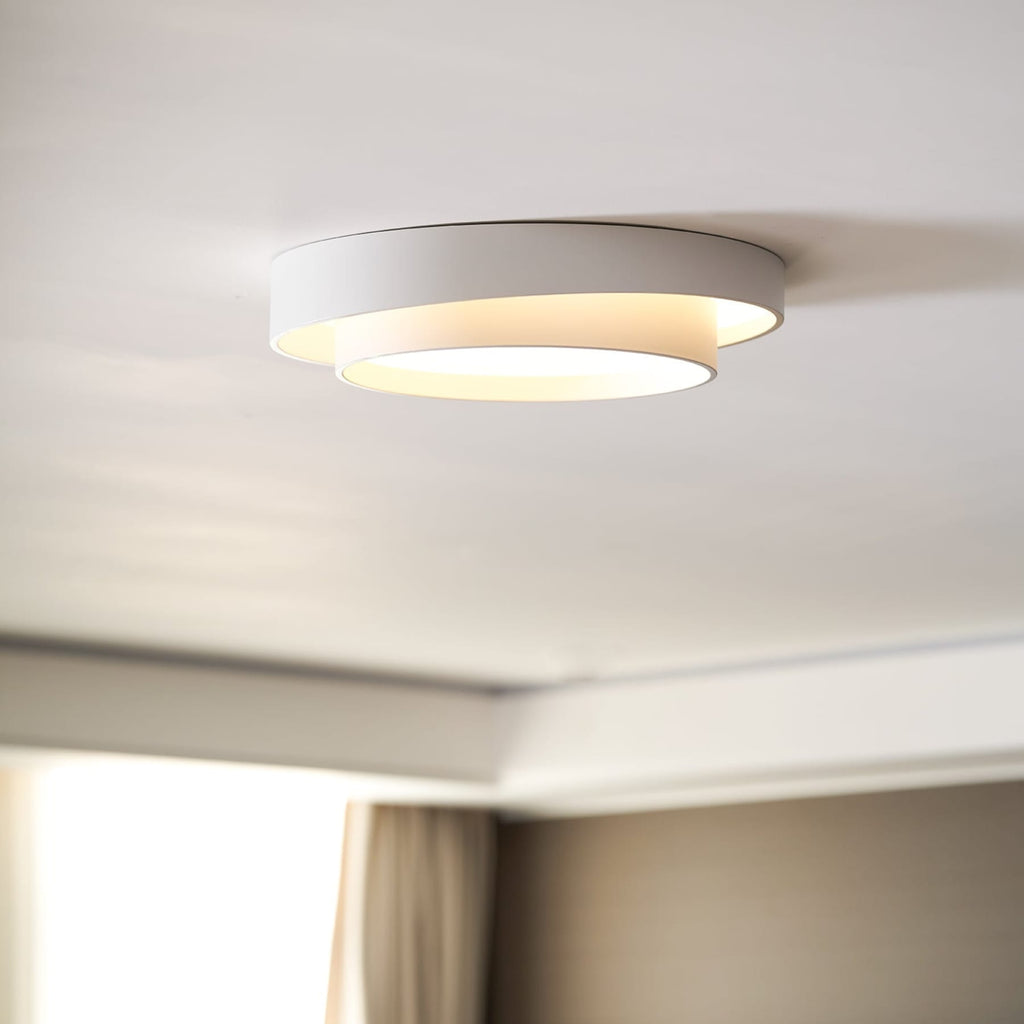 Minimalist Metal Flush Mount Ceiling Light With Bright Daylight LED — Greenwich Home & Living