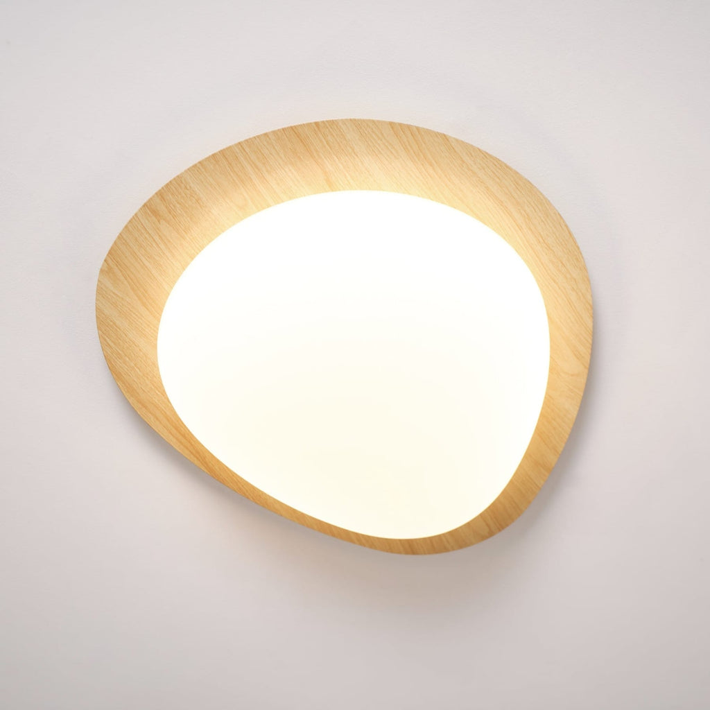 Scandinavian Wood Flush Mount Ceiling Light With Adjustable Color Temperature — Greenwich Home & Living