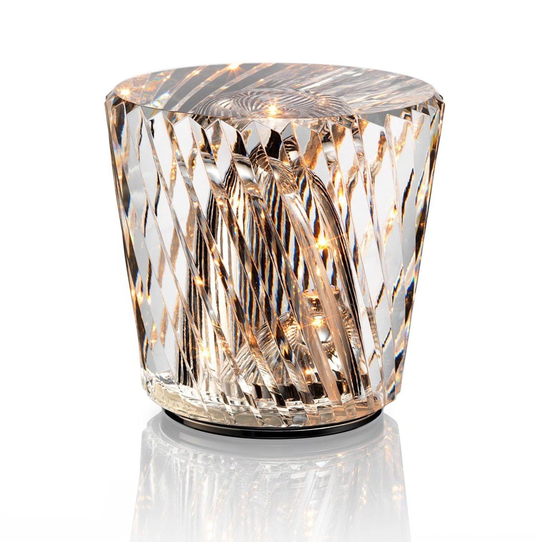 Modern Crystal Table Lamp With Warm Glow For Living Room and Bedroom in White — Greenwich Home & Living