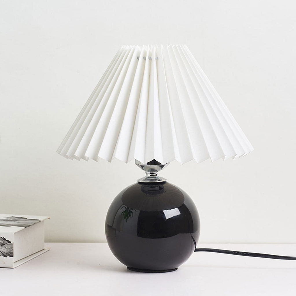Contemporary Ceramic Table Lamp With Fabric Shade for Living Room — Greenwich Home & Living