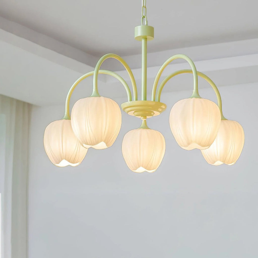 Retro Metal and Glass Chandelier With Selectable Color Light for Living and Dining Rooms — Greenwich Home & Living