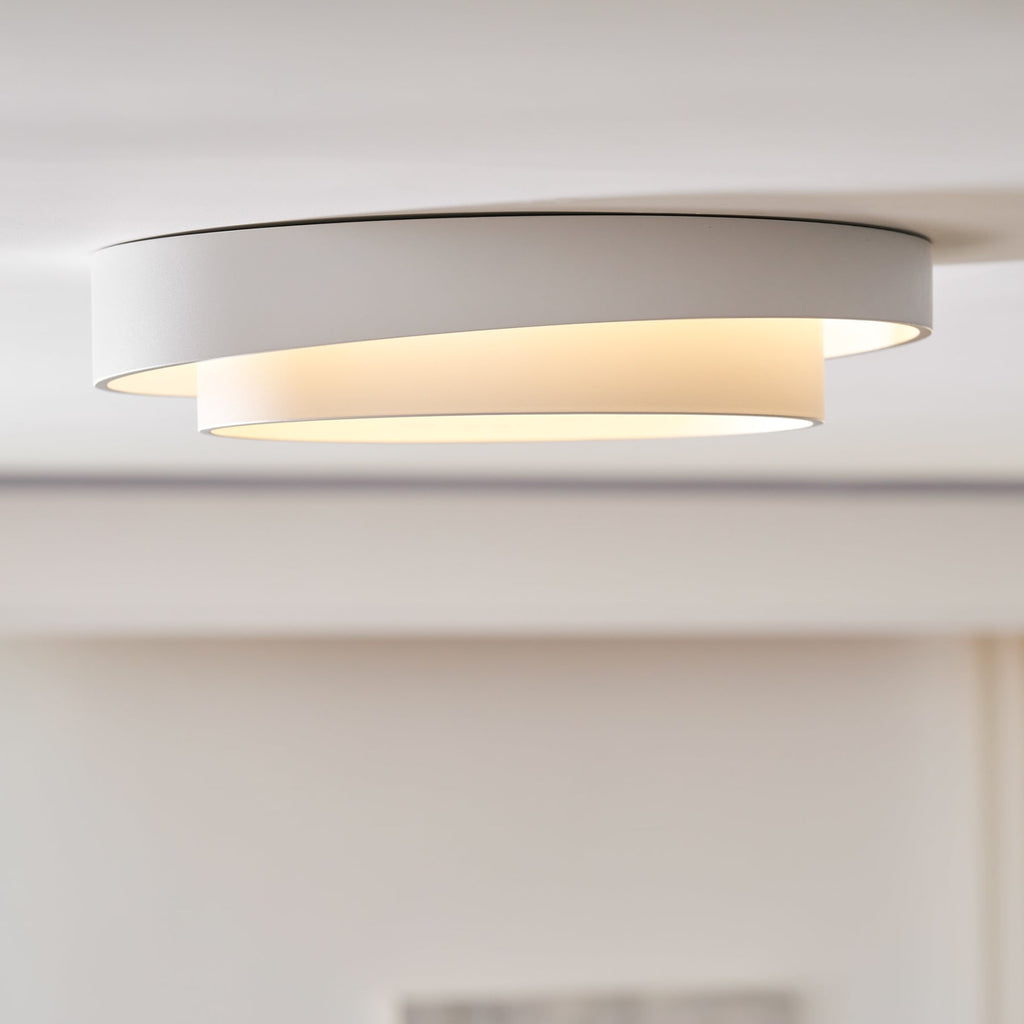 Minimalist Metal Flush Mount Ceiling Light With Bright Daylight LED — Greenwich Home & Living