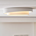 Minimalist Metal Flush Mount Ceiling Light With Bright Daylight LED — Greenwich Home & Living