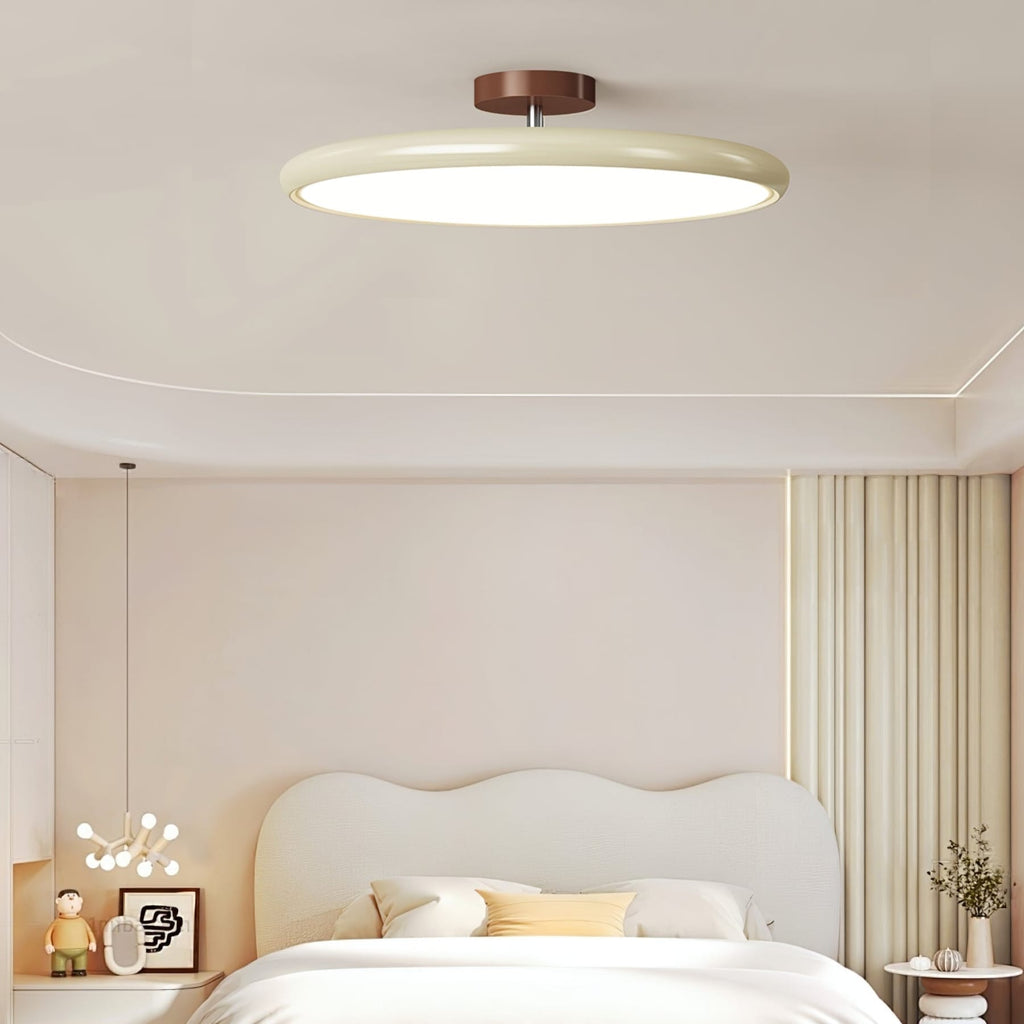 Retro Metal Semi-Flush Mount Ceiling Light With Three-Color Light — Greenwich Home & Living