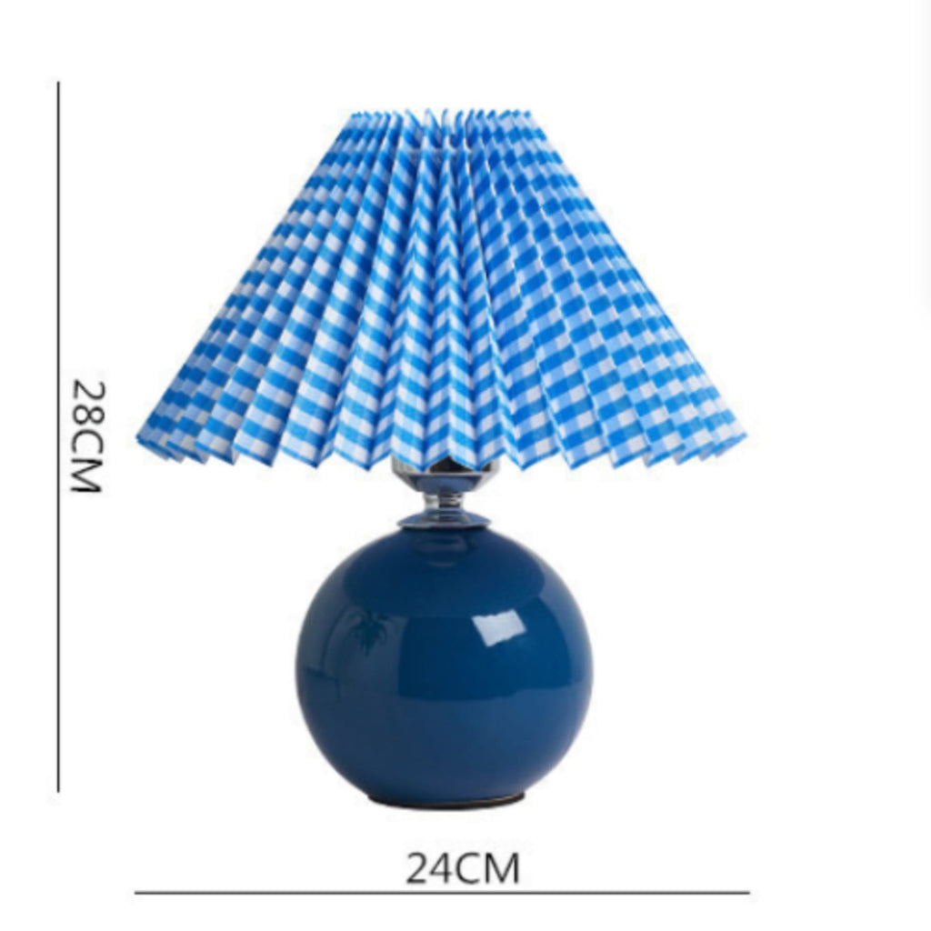 Contemporary Ceramic Table Lamp With Fabric Shade for Living Room — Greenwich Home & Living