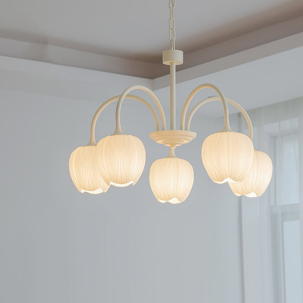Retro Metal and Glass Chandelier With Selectable Color Light for Living and Dining Rooms — Greenwich Home & Living