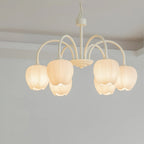 Retro Metal and Glass Chandelier With Selectable Color Light for Living and Dining Rooms — Greenwich Home & Living