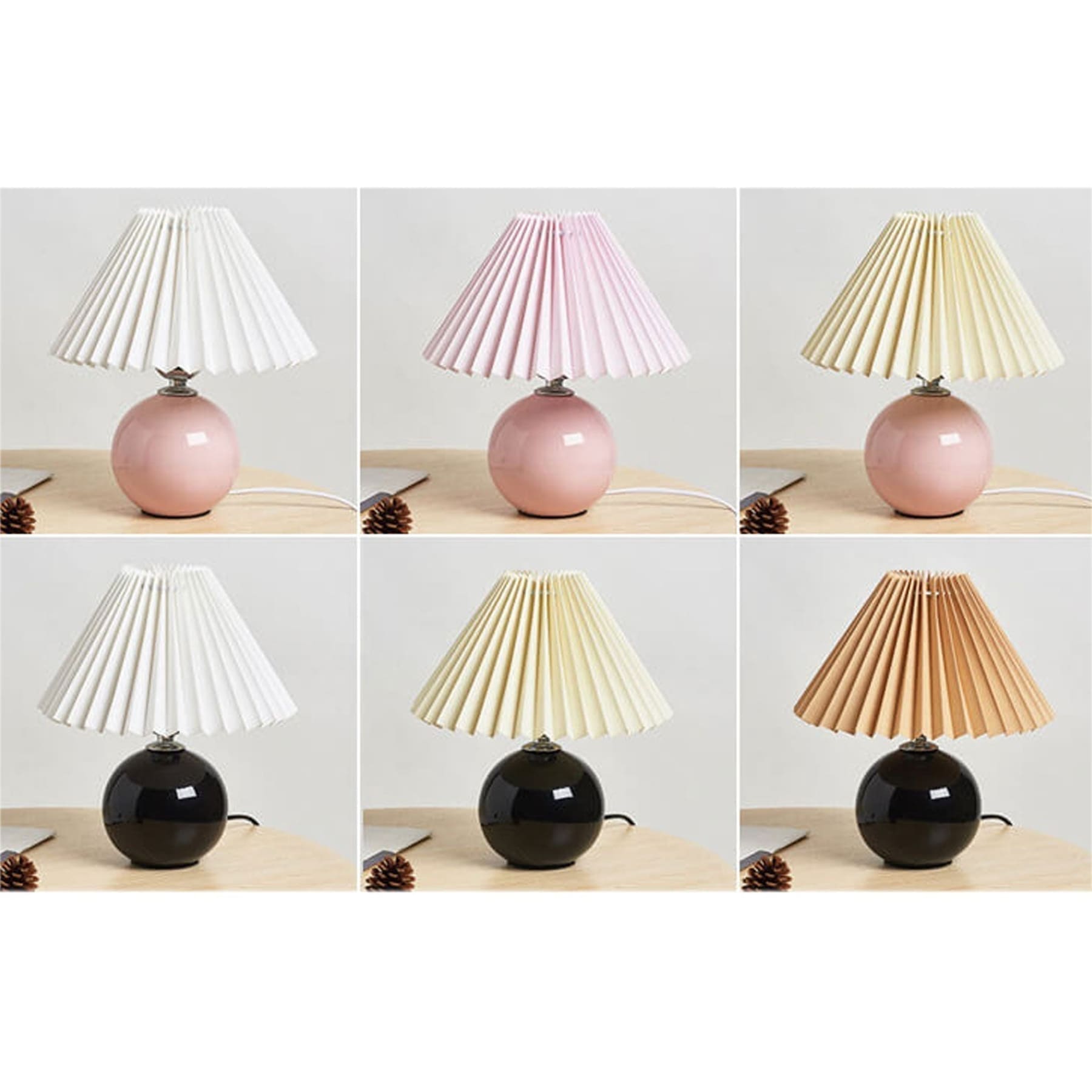 Contemporary Ceramic Table Lamp With Fabric Shade for Living Room — Greenwich Home & Living
