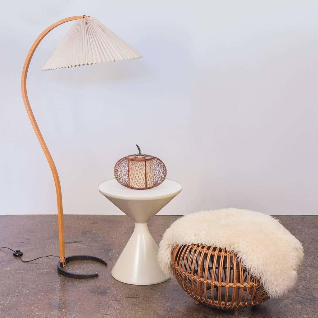 Scandinavian Wood Floor Lamp With Fabric Shade for Living Room — Greenwich Home & Living