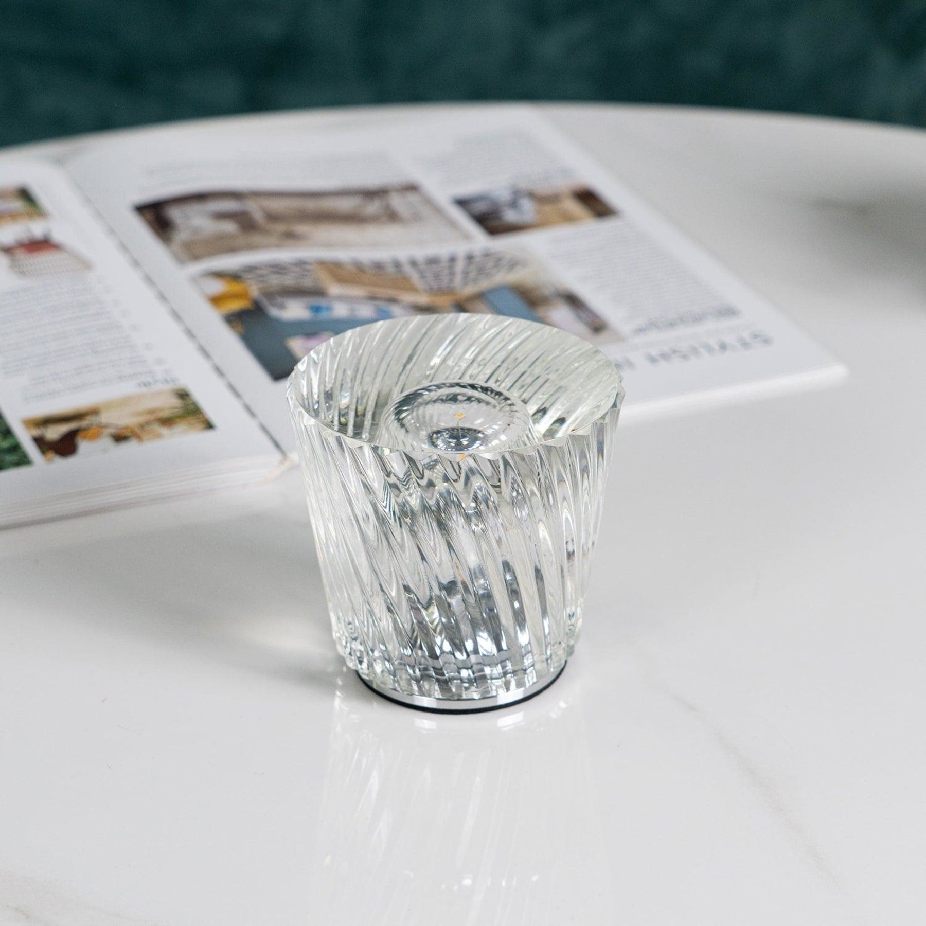 Modern Crystal Table Lamp With Warm Glow For Living Room and Bedroom — Greenwich Home & Living