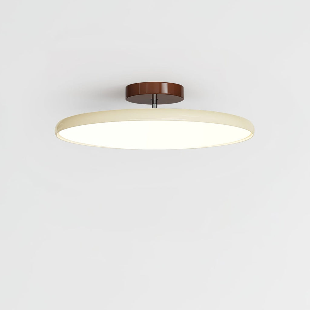 Retro Metal Semi-Flush Mount Ceiling Light With Three-Color Light — Greenwich Home & Living