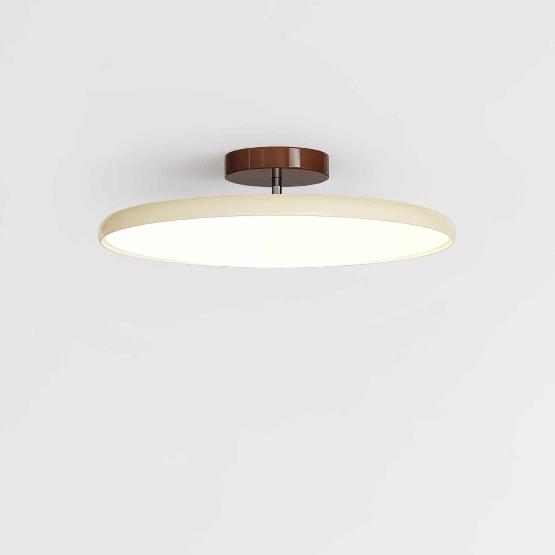 Retro Metal Semi-Flush Mount Ceiling Light With Three-Color Light — Greenwich Home & Living