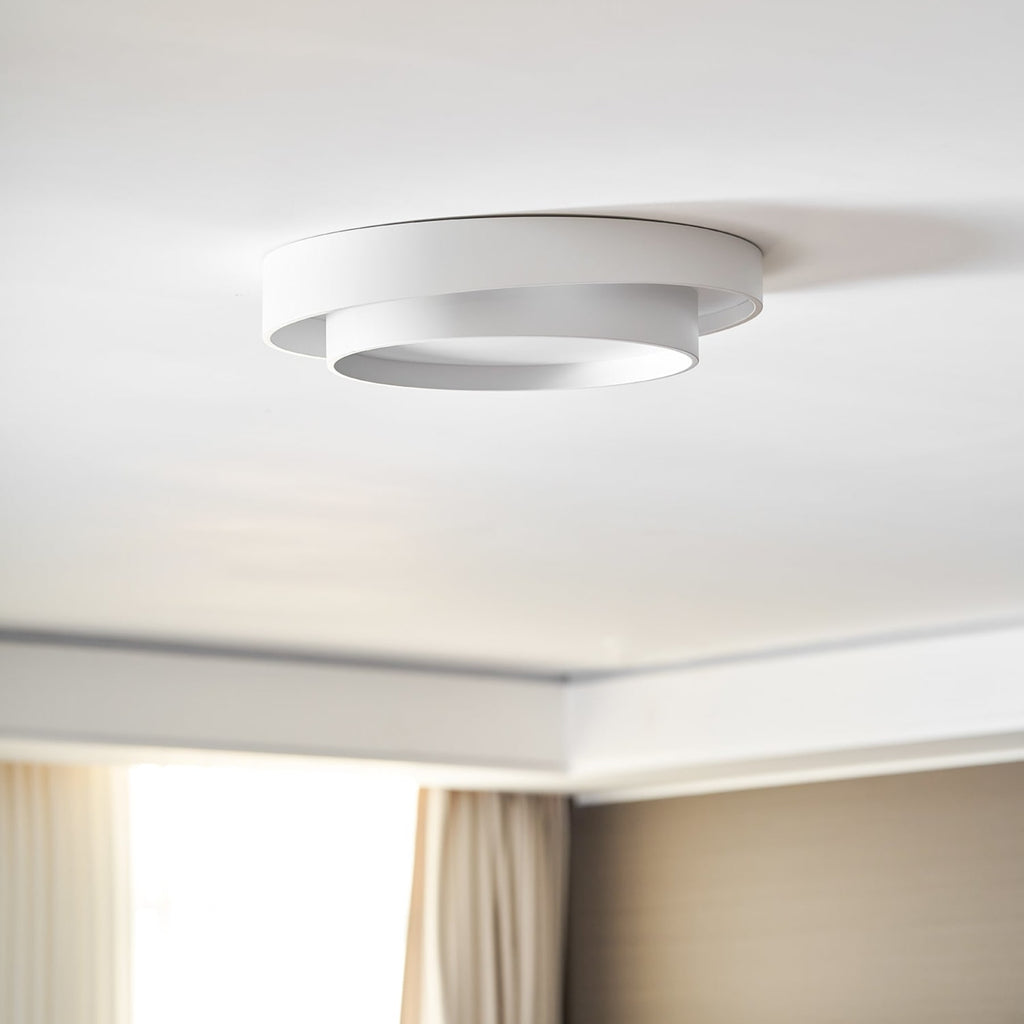 Minimalist Metal Flush Mount Ceiling Light With Bright Daylight LED — Greenwich Home & Living