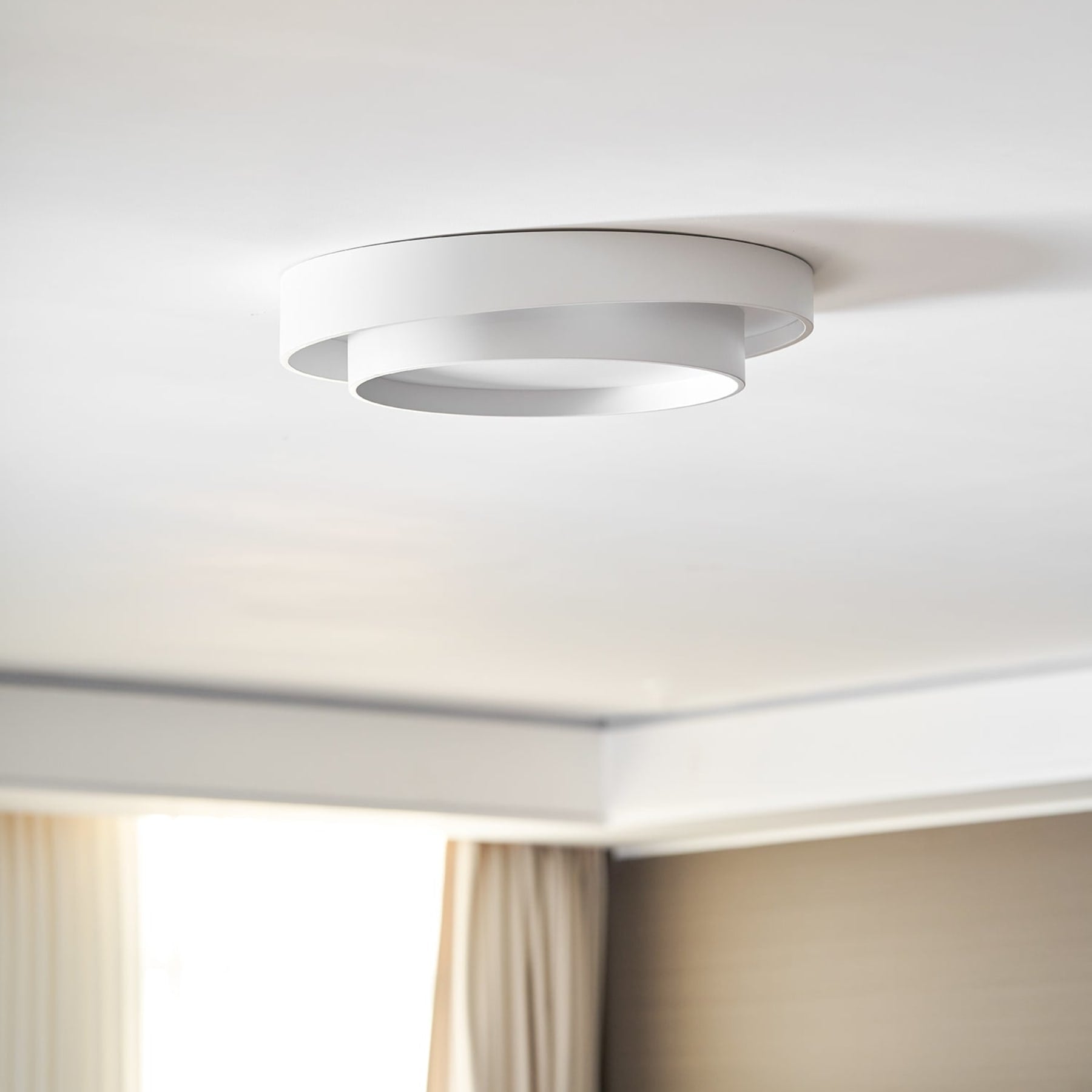 Minimalist Metal Flush Mount Ceiling Light With Bright Daylight LED — Greenwich Home & Living