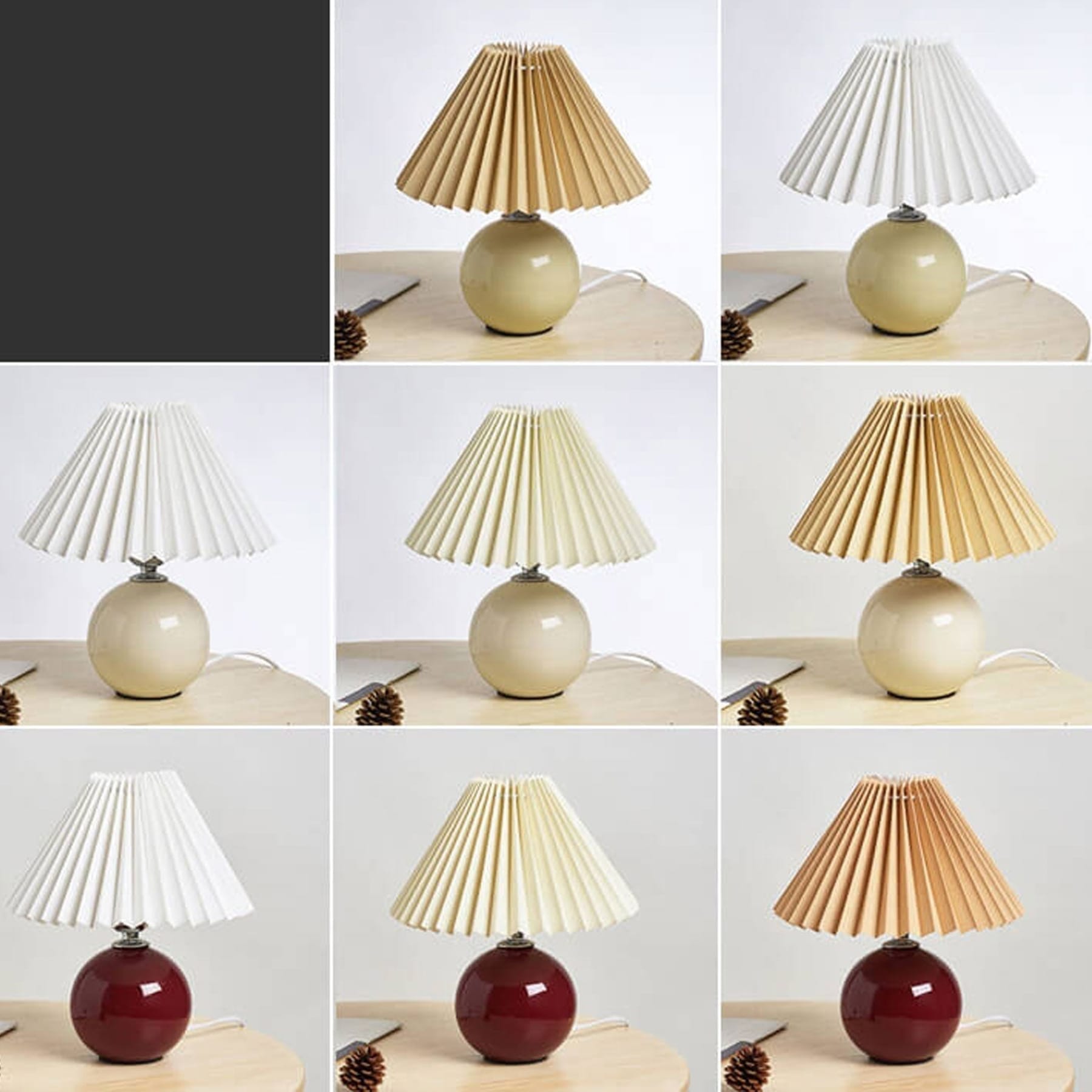 Contemporary Ceramic Table Lamp With Fabric Shade for Living Room — Greenwich Home & Living