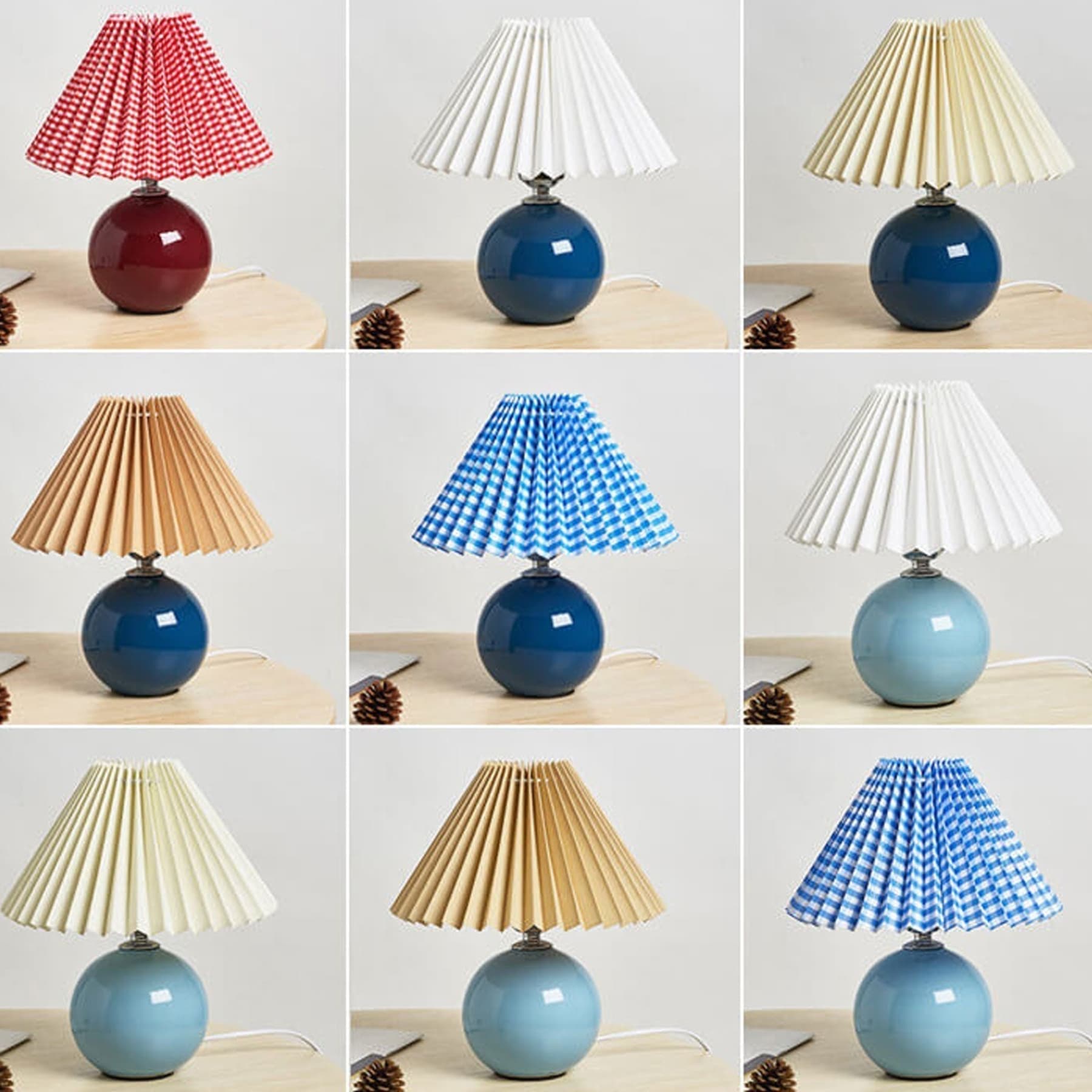 Contemporary Ceramic Table Lamp With Fabric Shade for Living Room — Greenwich Home & Living