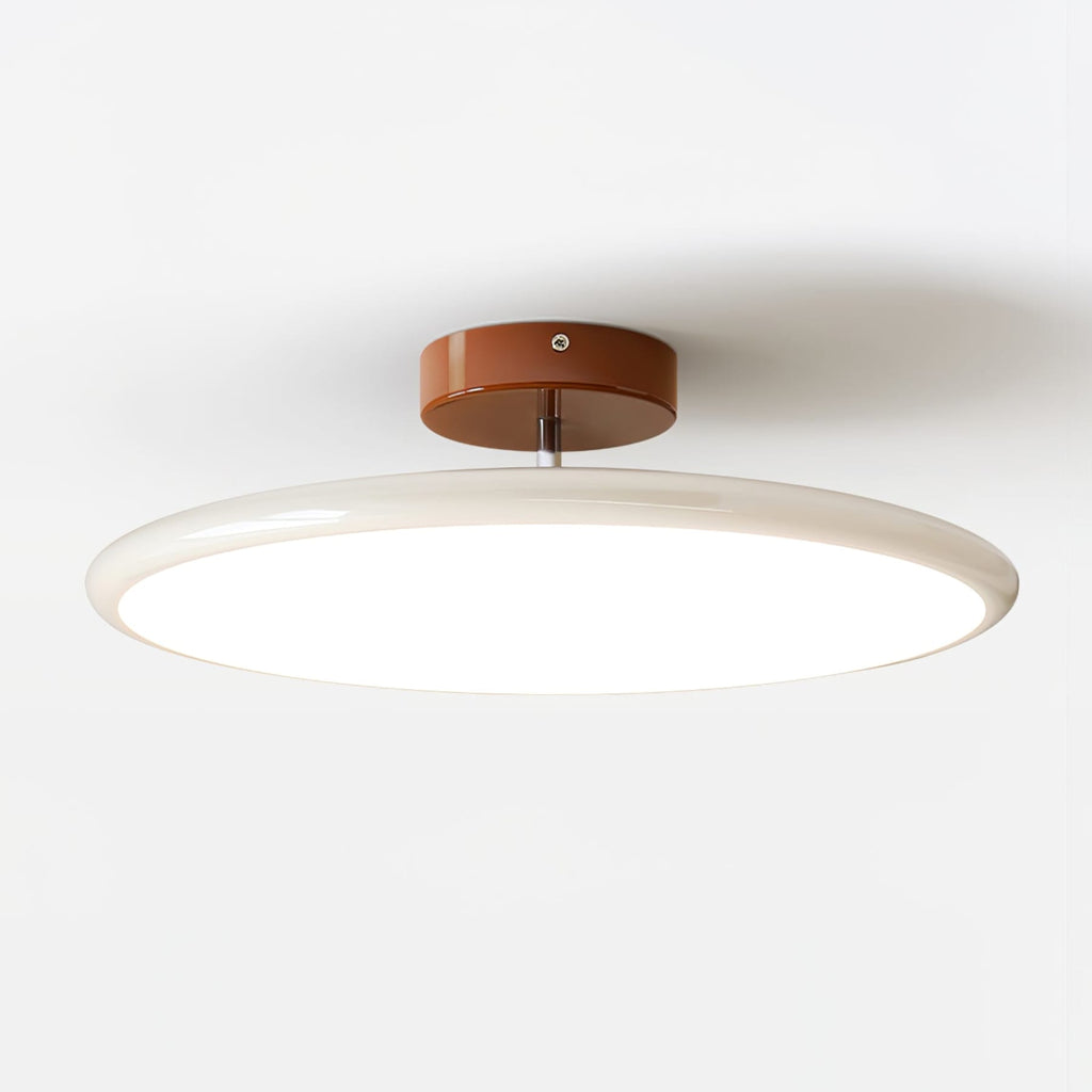 Retro Metal Semi-Flush Mount Ceiling Light With Three-Color Light — Greenwich Home & Living