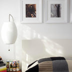 Modern Silk and Walnut Wood Wall Light for Bedroom and Living Room — Greenwich Home & Living