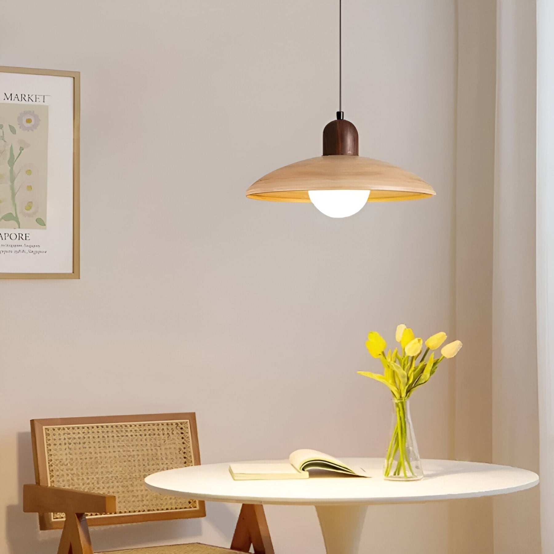Scandinavian Wrought Iron Pendant Light With Tri-Color Lighting for Dining Room — Greenwich Home & Living