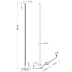 Minimalist Metal Floor Lamp With Stepless Dimming for Living Room — Greenwich Home & Living