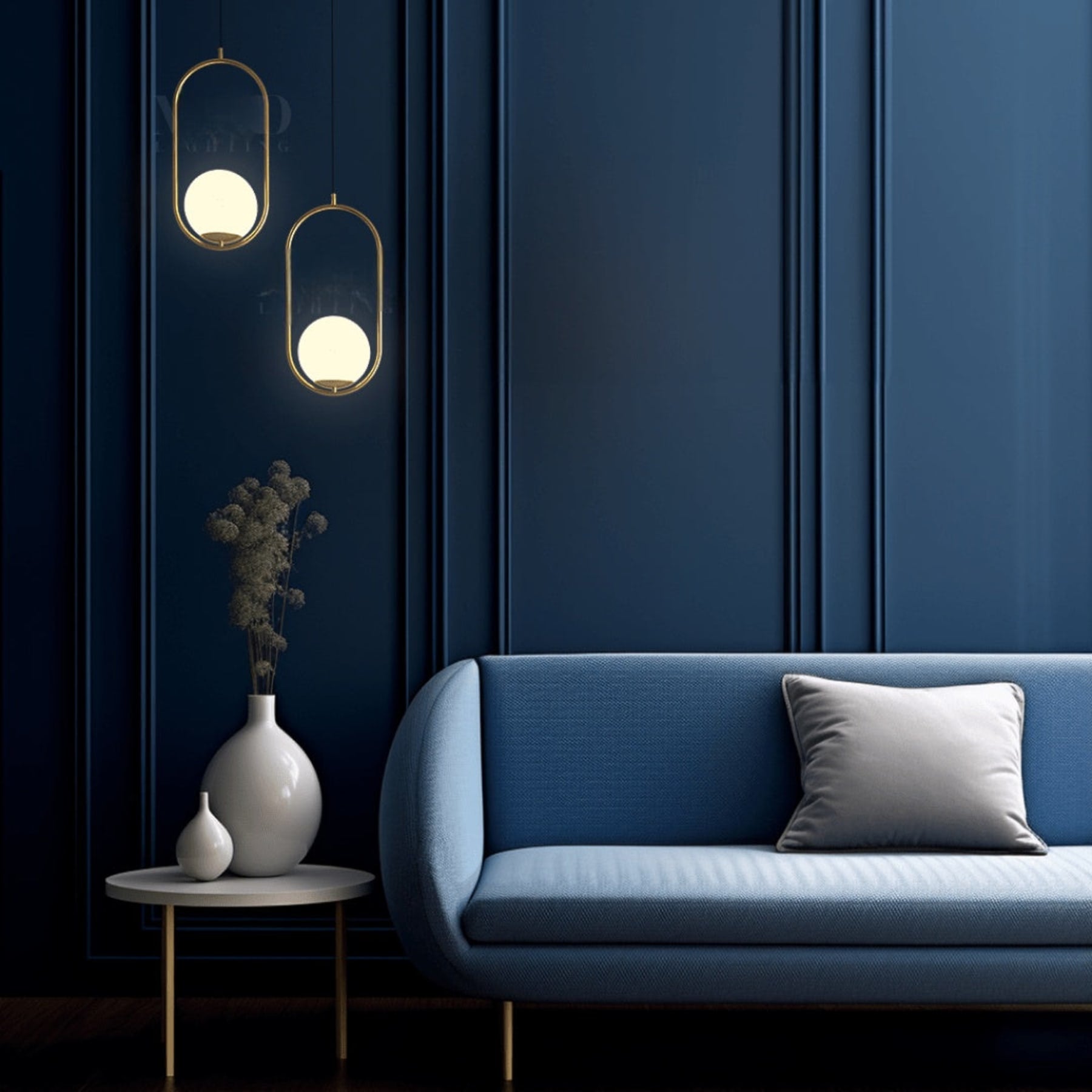 Modern Aluminum Pendant Light With Dual-Color LED for Dining Room in Style B - 20cm (8″) × 40cm (16″) × 15cm (6″) — Greenwich Home & Living