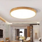 Scandinavian Wood Flush Mount Ceiling Light With Tri-Color Dimming — Greenwich Home & Living