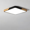 Minimalist Wood Flush Mount Ceiling Light With Stepless Dimming in Black — Greenwich Home & Living