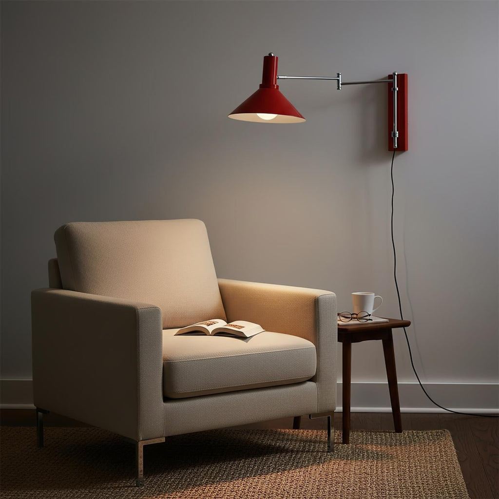 Retro Metal Wall Light With Tri-Color Lighting for Bedroom — Greenwich Home & Living