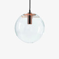 Modern Glass Pendant Light With Warm White Glow for Dining Room in Rose Gold — Greenwich Home & Living