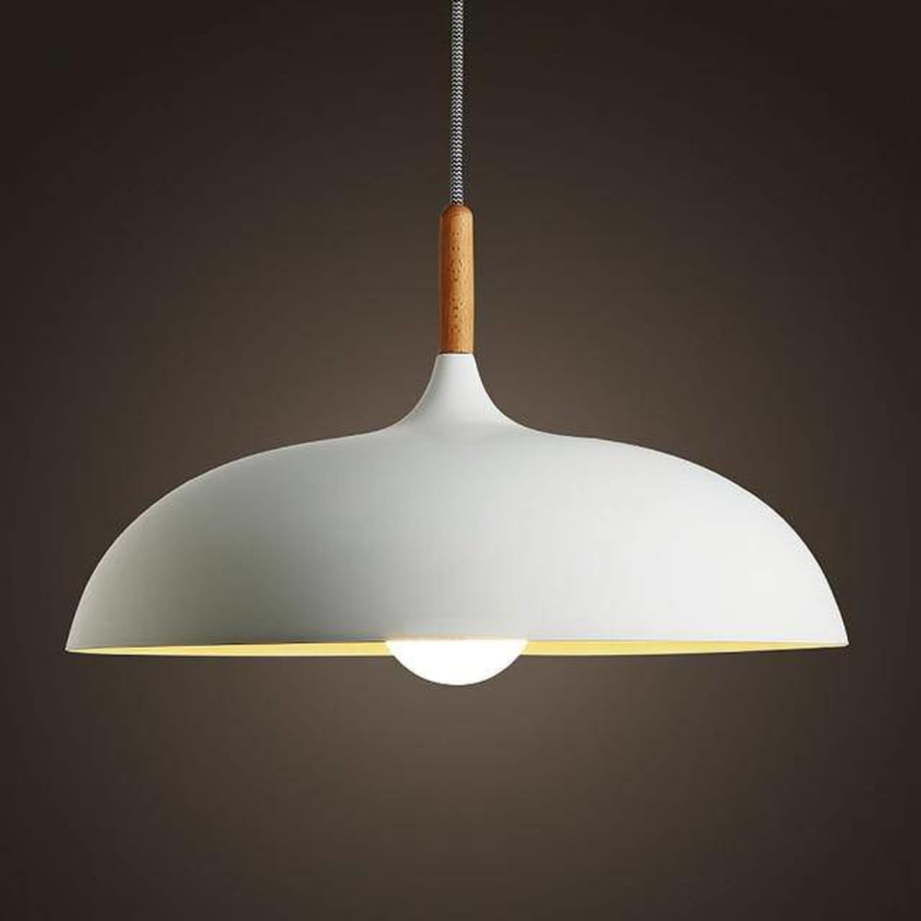 Scandinavian Wrought Iron Pendant Light for Dining Room and Kitchen in White — Greenwich Home & Living