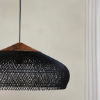 Bohemian Rattan Woven Pendant Light With Warm Glow for Dining Room — Greenwich Home & Living