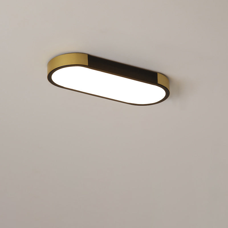 Modern Linear Metal Flush Mount Ceiling Light With Dimmable Remote — Greenwich Home & Living