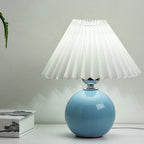 Contemporary Ceramic Table Lamp With Fabric Shade for Living Room — Greenwich Home & Living