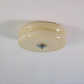Retro Glass Flush Mount Ceiling Light With Adjustable Color Temperature in Chrome Beige — Greenwich Home & Living