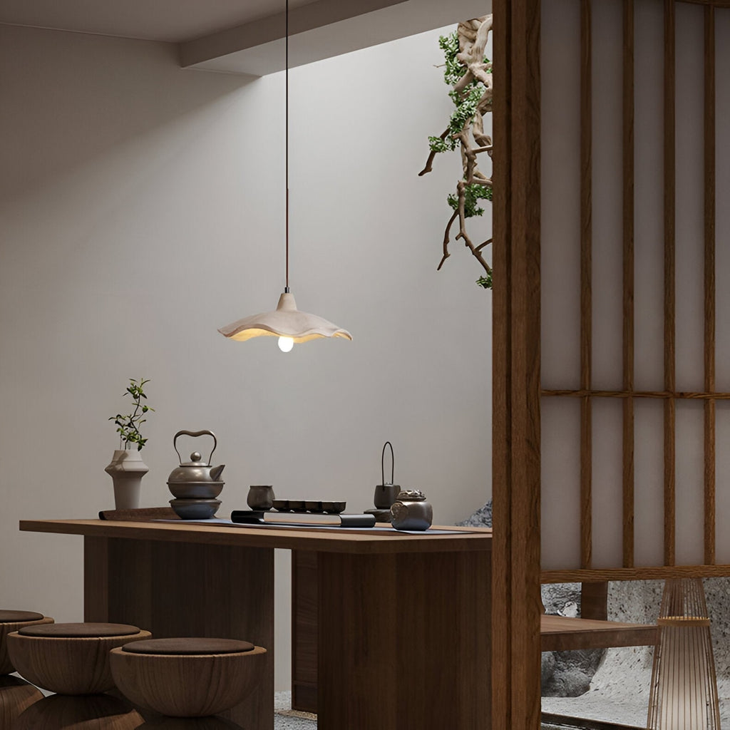 Minimalist Concrete Pendant Light With Warm White LED for Dining Room — Greenwich Home & Living