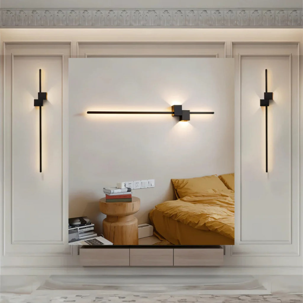 Minimalist Aluminum Wall Light With Integrated Warm LED for Living Room — Greenwich Home & Living