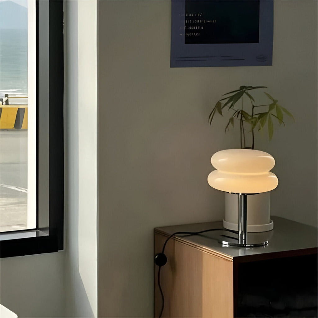 Retro Glass Table Lamp With Three-Color Light For Bedroom — Greenwich Home & Living