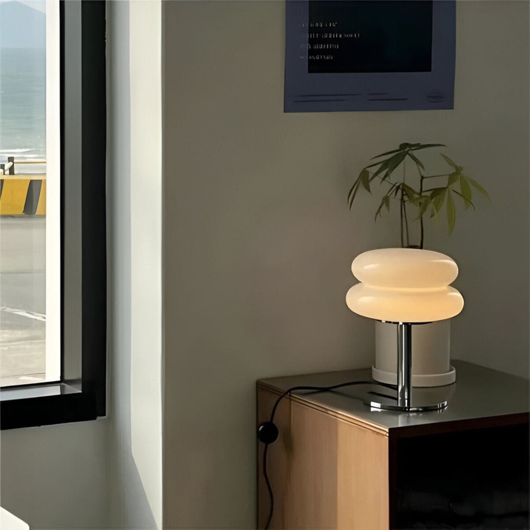 Retro Glass Table Lamp With Three-Color Light For Bedroom — Greenwich Home & Living