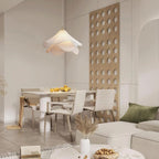 Contemporary Fabric Pendant Light With Dimmable Color Options for Living Room — Greenwich Home & Living