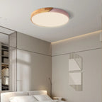 Scandinavian Wood Flush Mount Ceiling Light With Remote Dimming for Living Room — Greenwich Home & Living