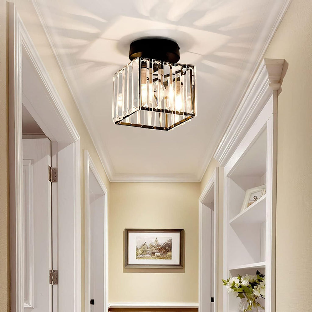 Classic Acrylic Semi-Flush Mount Ceiling Light for Hallway and Bedroom — Greenwich Home & Living