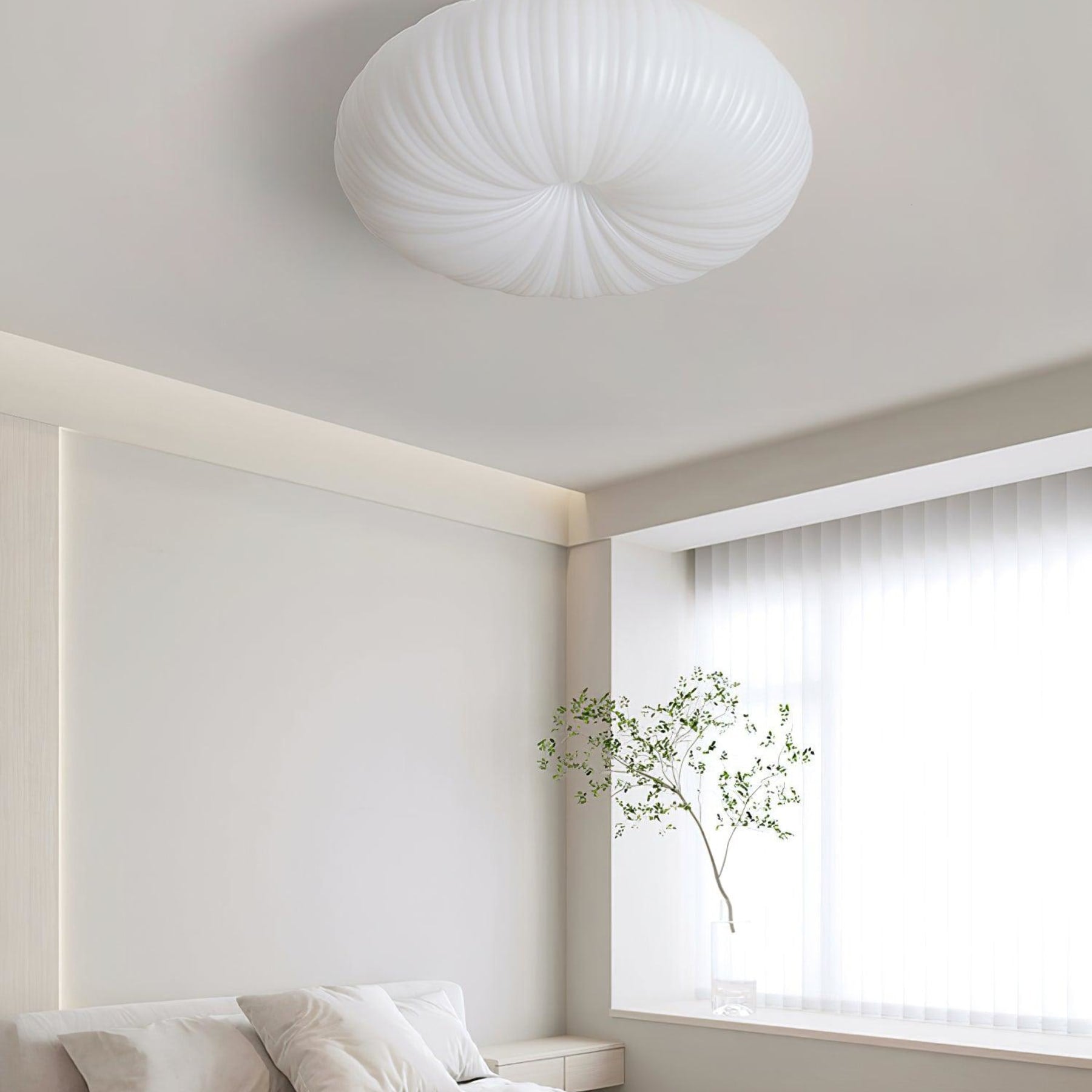 Minimalist Flush Mount Ceiling Light With Tri-Color Light Living Room — Greenwich Home & Living
