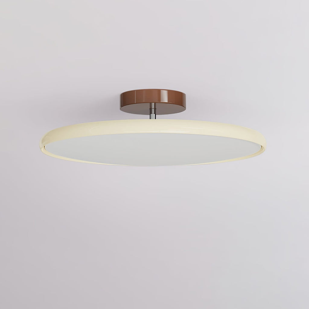 Retro Metal Semi-Flush Mount Ceiling Light With Three-Color Light — Greenwich Home & Living