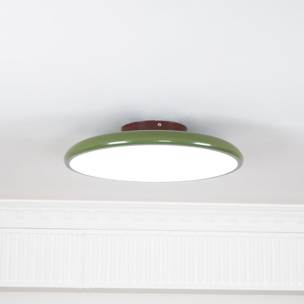 Retro Metal Semi-Flush Mount Ceiling Light With Three-Color Light — Greenwich Home & Living